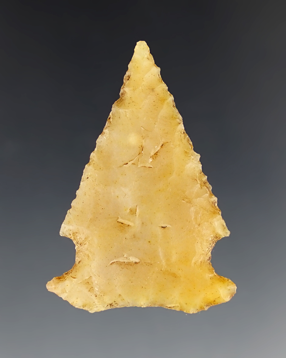 Translucent 1 9/16" Frio found in Burnet Co., Texas. Nicely made. Partain COA.