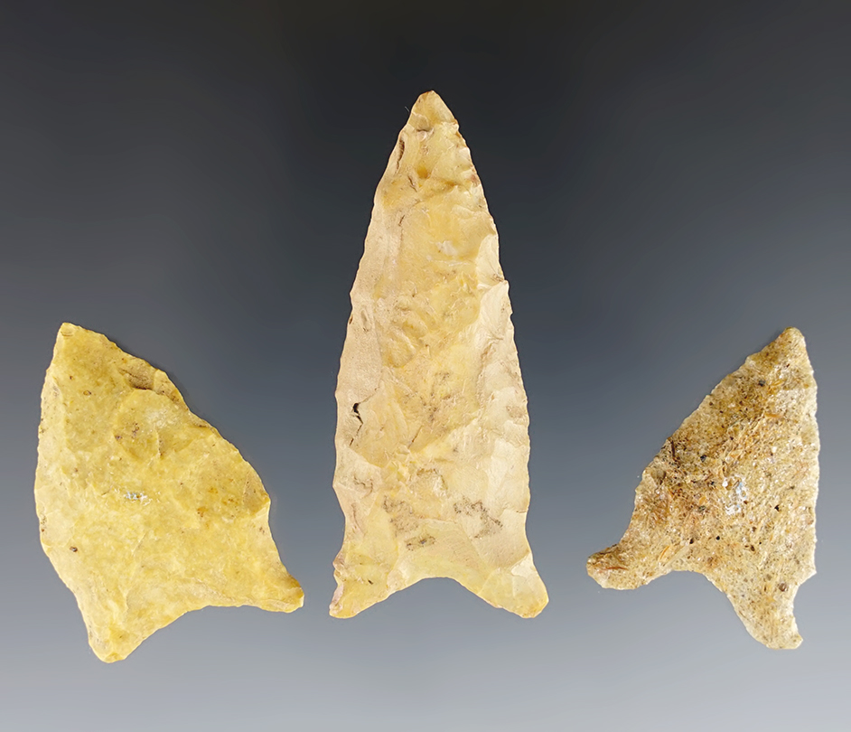 Set of three Mississippi points in nice condition. All include Partain COA's.