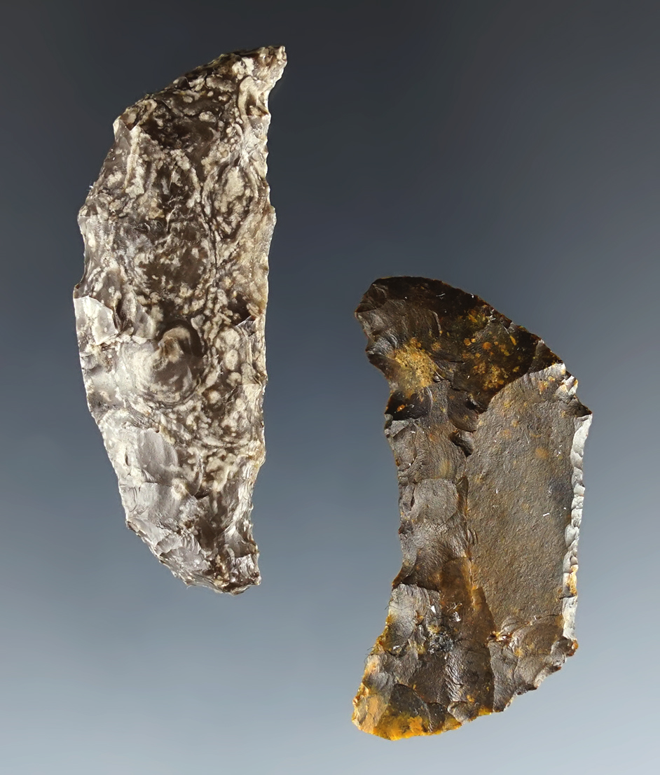 Pair of nicely made Crescents found in Nevada. Both are well patinated.