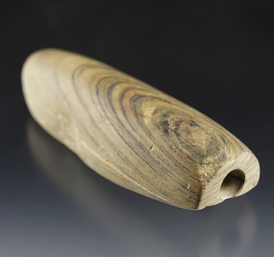 2 13/16" Bar Amulet. Found in Paulding Co., Ohio. Pictured.