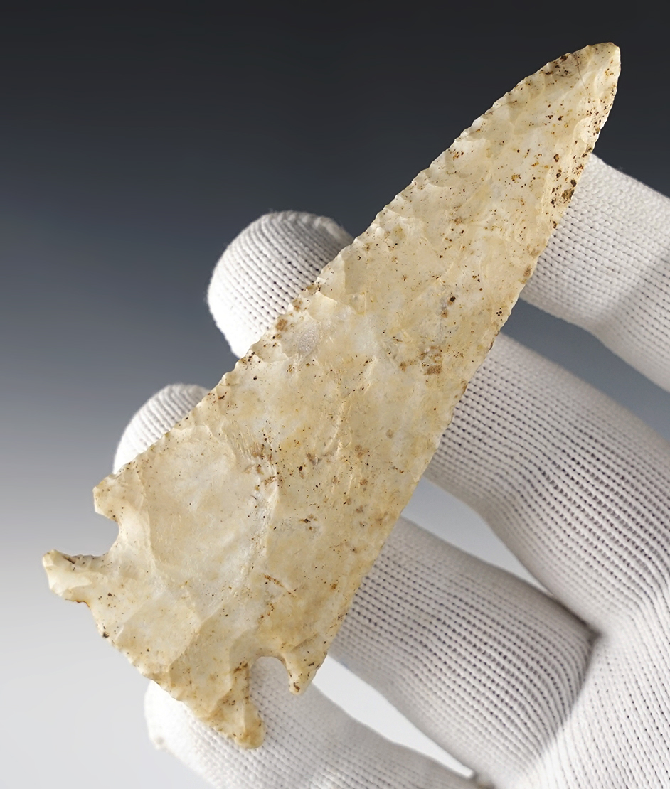 Nicely made 4 1/16" Howard County. Found in Pike Co., Illinois. Comes with a COA.
