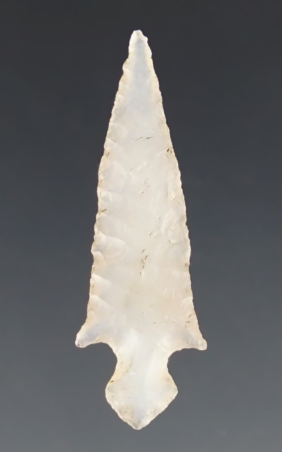 1 1/8" Klickitat made from white Agate. Found in northern Washington. COA.