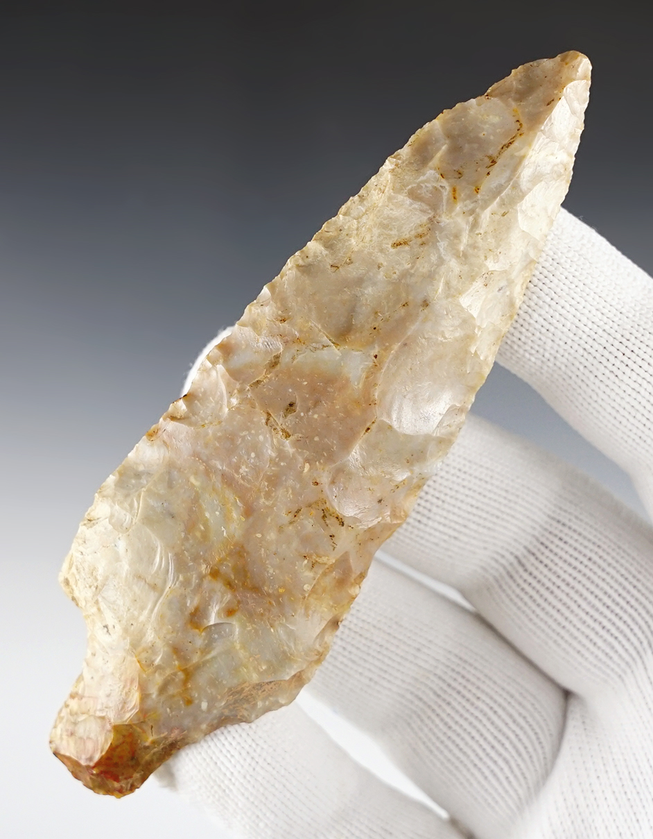 4 1/2" Little Bear Creek found in Henry Co., Kentucky. Made from Boyle Chert. COA.
