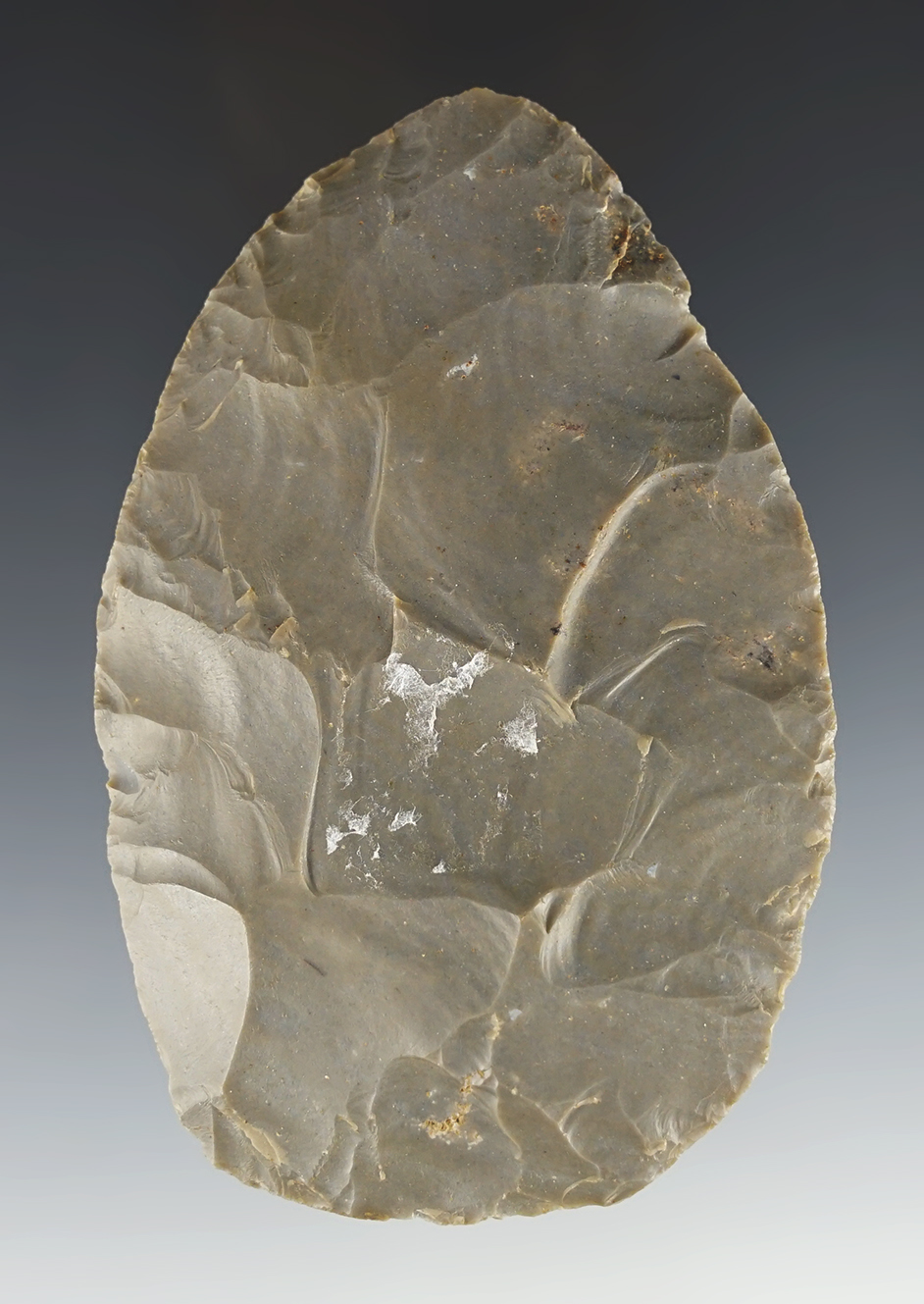 4 1/8" Hornstone Crib Mound Cache Blade found in Spencer Co., Indiana. COA.