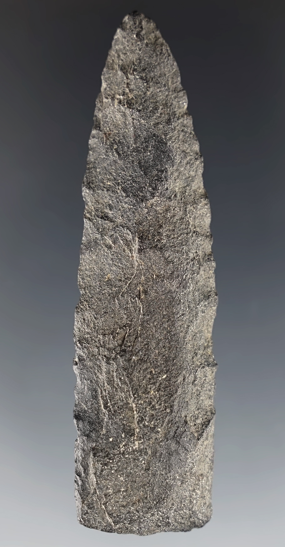 2 7/8" Paleo Lanceolate with nicely ground-based and lower edges found in Perry Co., Ohio.