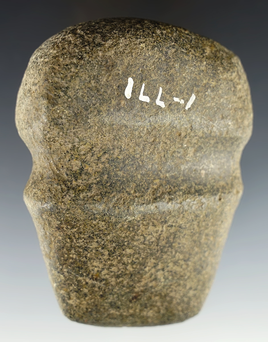 3 3/4" long Full groove Axe found in Palmyra, Macoupin Co., Illinois. Well patinated.
