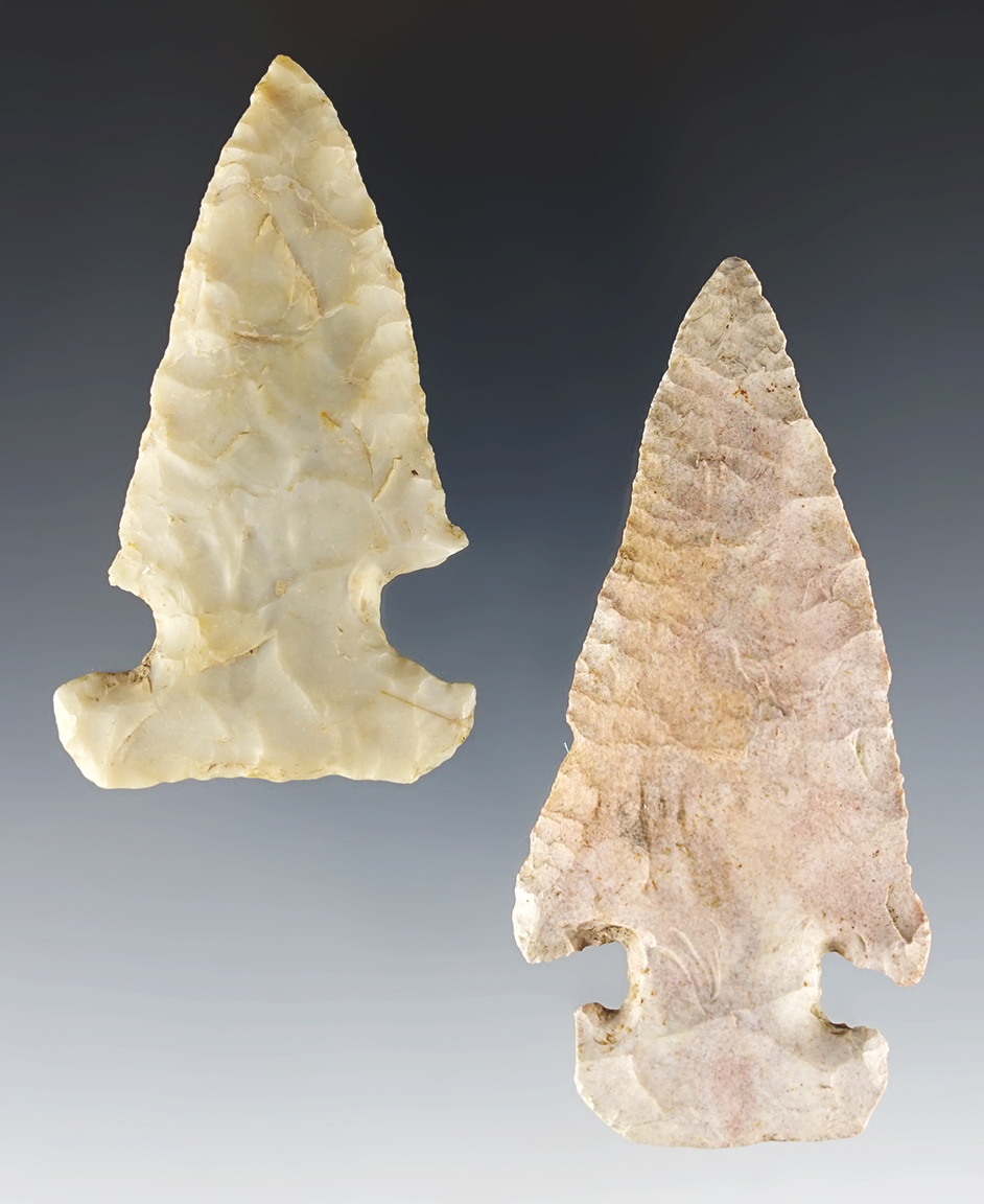 Pair of well made Ohio Thebes Bevels in nice condition.  The larger is 3".