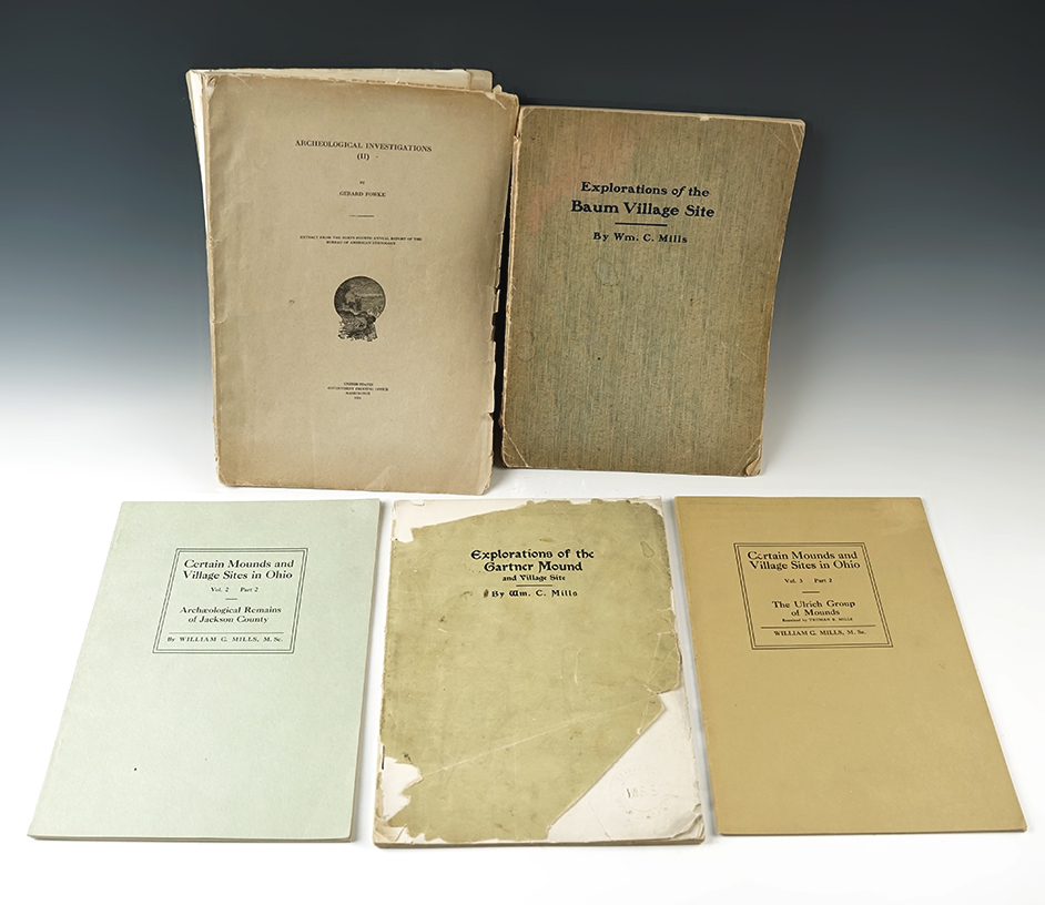 Set of five old publications written by William C. Mills.*Please see full description.