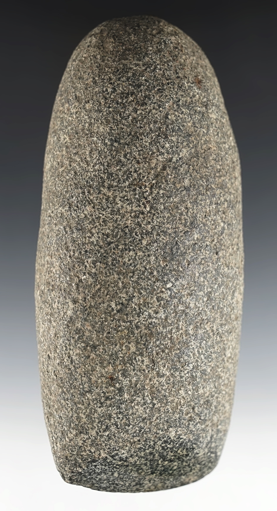 5 3/4" Hardstone Celt with heavy polish to the bit area. Found in the Ohio area.