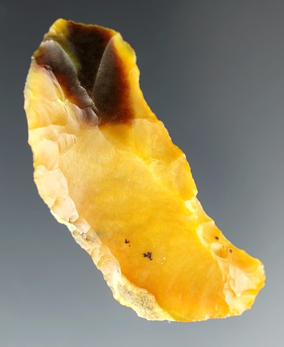 1 15/16" Agate Crescent found by R. Mudge near the Black Rock Desert, Humboldt Co., Nevada.