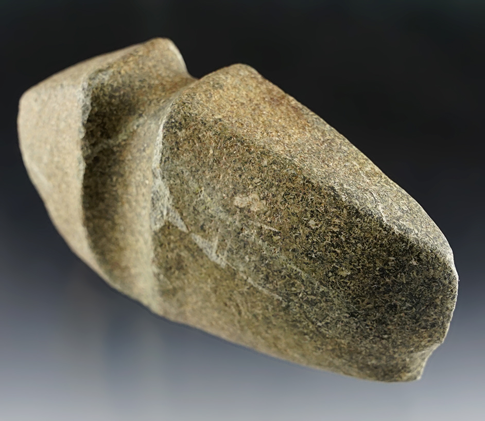 5 5/8" long 3/4 Groove Axe with good overall polish. Found in the Missouri/Illinois area.