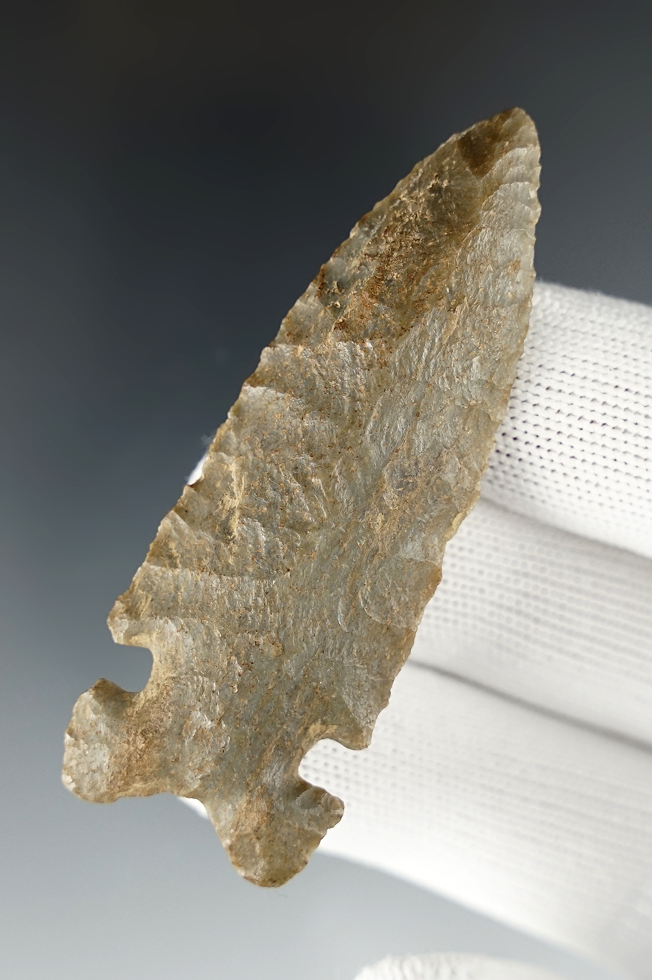 2 3/4" Tennessee Archaic Sidenotch with an indented base. Nice type.