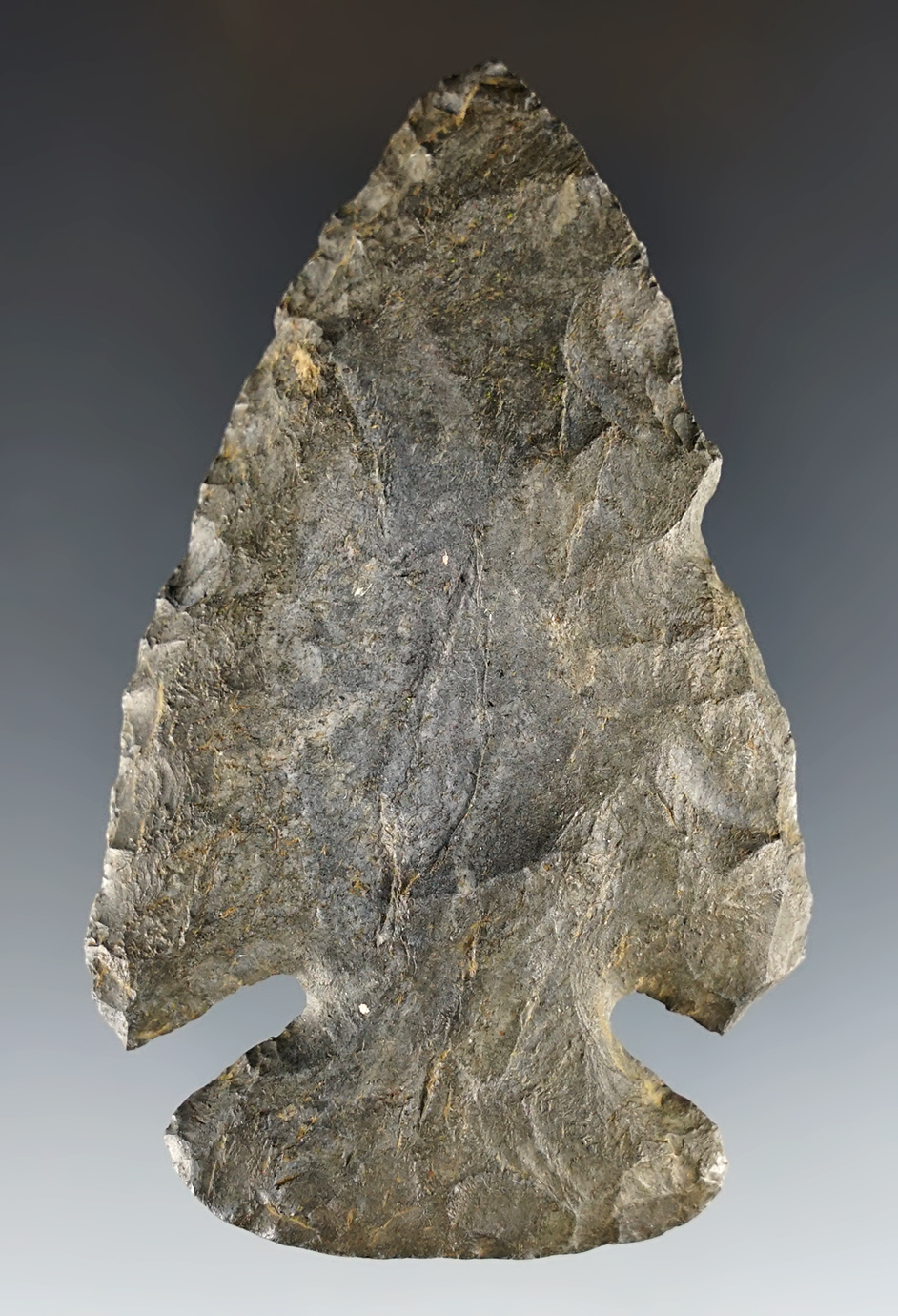 3 5/16" Dovetail made from heavily patinated Coshocton Flint. Found in Ohio.