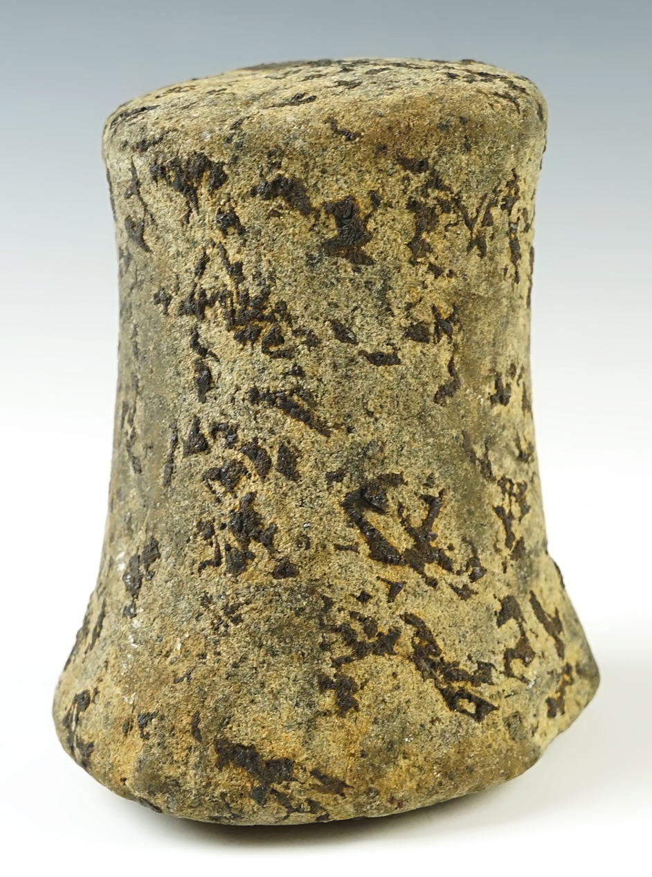 4" tall Knobbed Bell Pestle made from exotic-colored Hardstone. Found in Ross Co., Ohio.