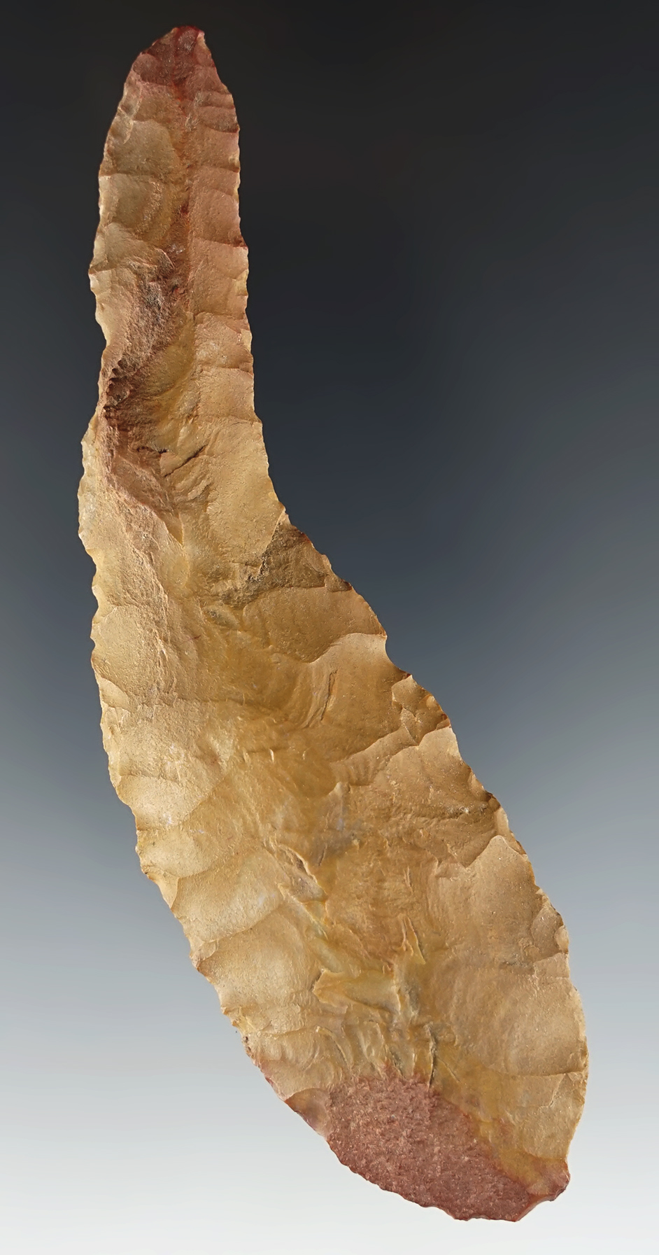 Uniquely styled 4 15/16" Curved Knife found in Montana by the late George Lee Harding.
