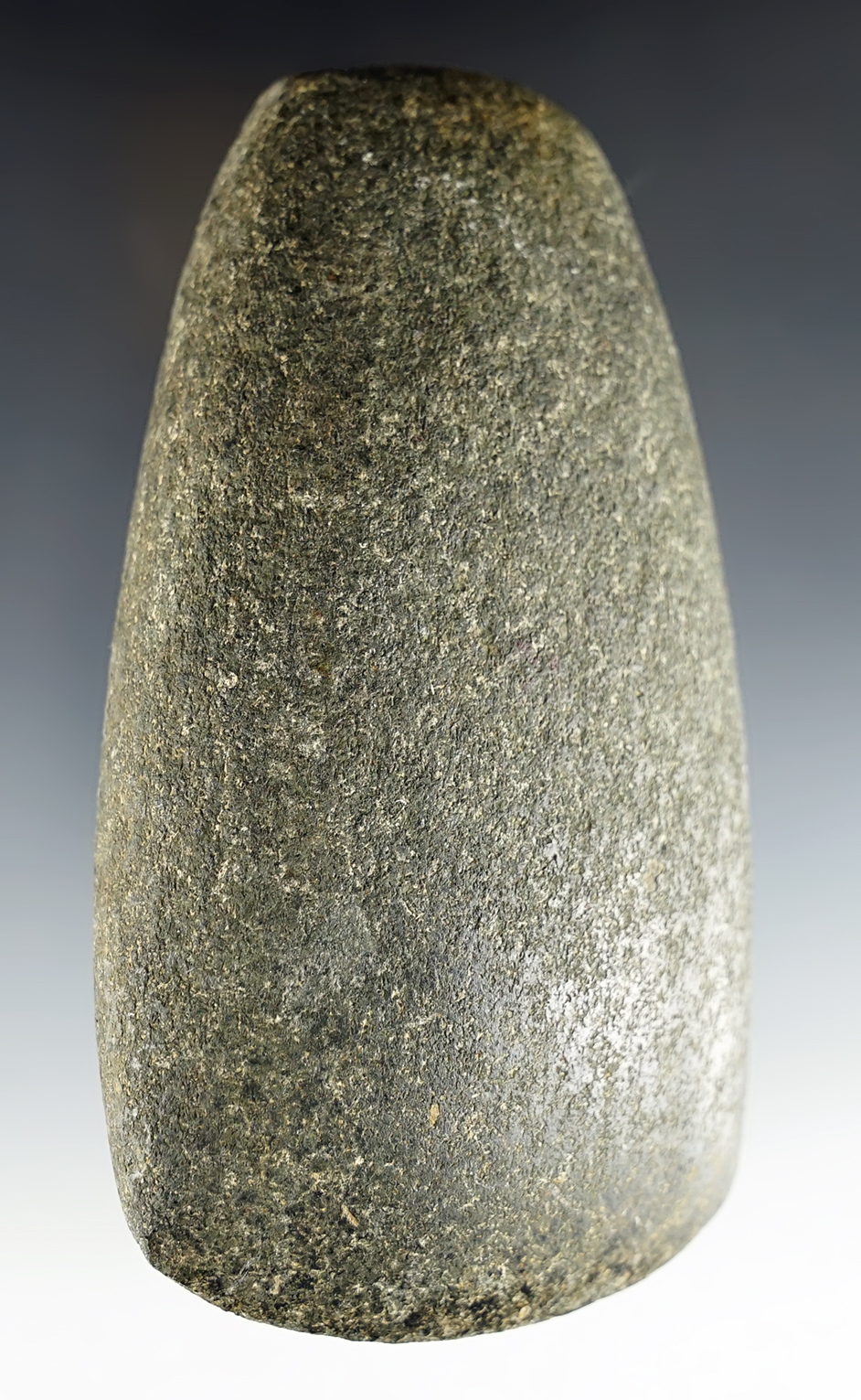 Nicely made 5 3/8" Hardstone Celt with a good bit. Found in the Missouri/Illinois area.