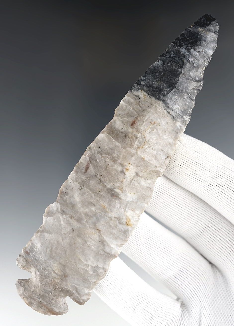 Attractive material! 5 5/8" Dovetail made from two-tone Coshocton Flint, Clark Co., Ohio.