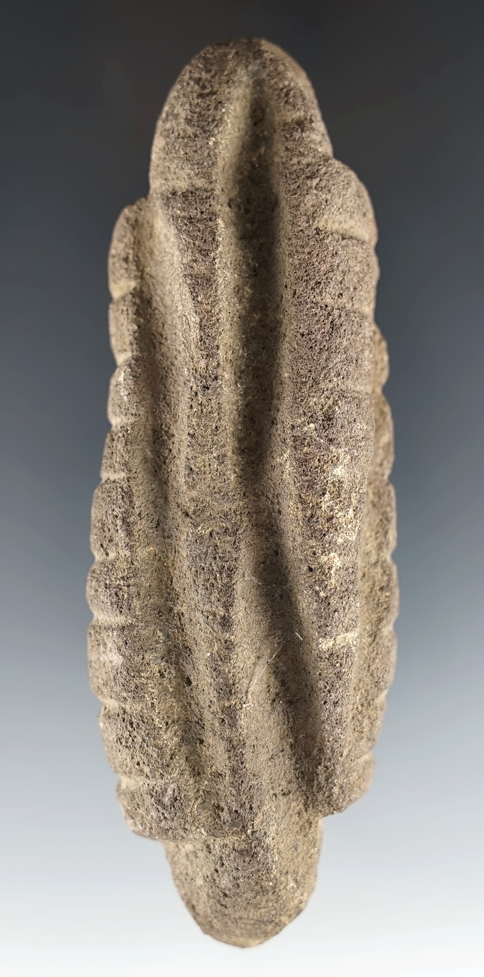 4 1/2" Double Headed Effigy Awl Sharpening Stone found in Clackamas Co., Oregon.