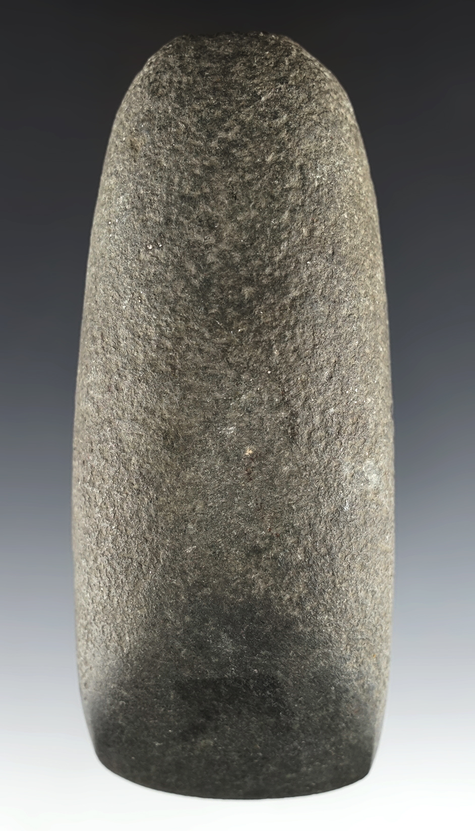5 1/8" nicely made Hardstone Celt with good overall polish. Found in Miami Co., Ohio.
