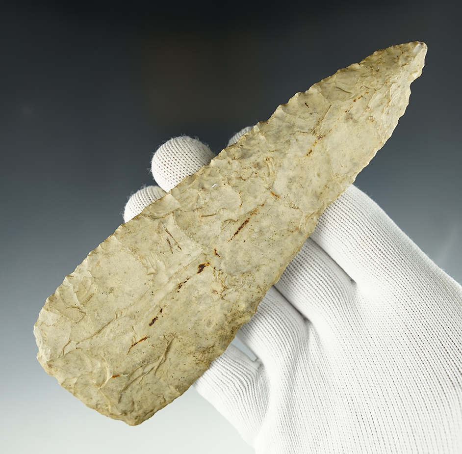 6 7/16" Triangular Blade found in Perry Co., Ohio. Heavily patinated and in great condition.