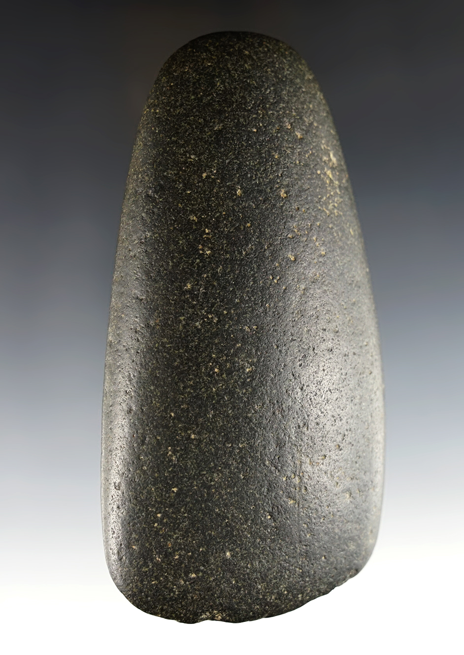 5 1/4" Hardstone Adze found in Franklin Co., Ohio. The bit shows signs of heavy ancient use.
