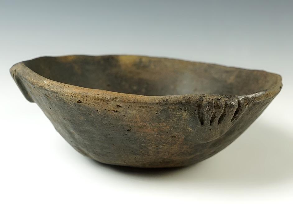 7 5/16" wide x  2 1/4" tall  Mississippian Bowl.Found at Chickasawba Site, Arkansas.