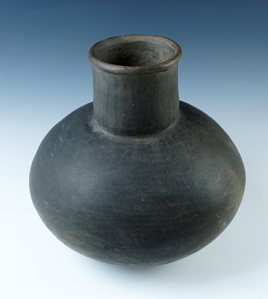 8 1/2" diameter by 8" tall very fine Mississippian Vessel. Found in Arkansas.