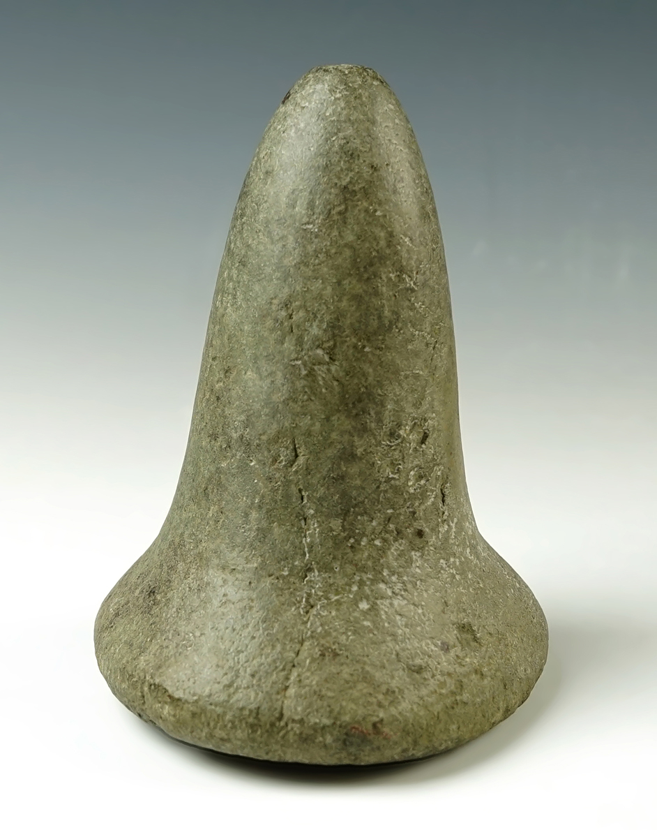 Exceptional 5 5/16" Bell Pestle found in the Ohio/Indiana area. A nice dimple on the bottom.