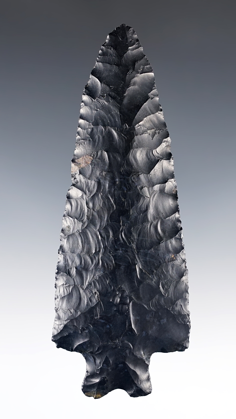 Classic 4 1/2" Heavy Duty Point made from Zaleski Flint. Found in Knox Co., Ohio.