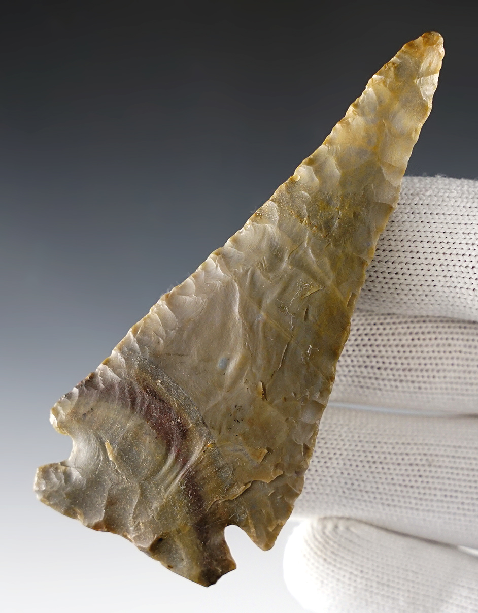 3 1/2" Meadowood found in 1974 in Darke Co., Ohio. Ex. Everett Cull. Bennett COA.