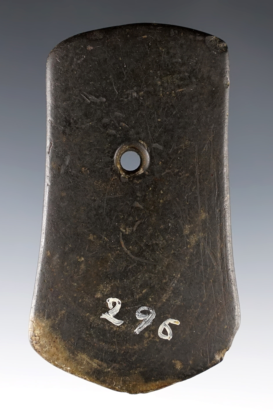 3 1/4" Pentagonal Pendant made from Slate in nice condition. Found in Ohio.
