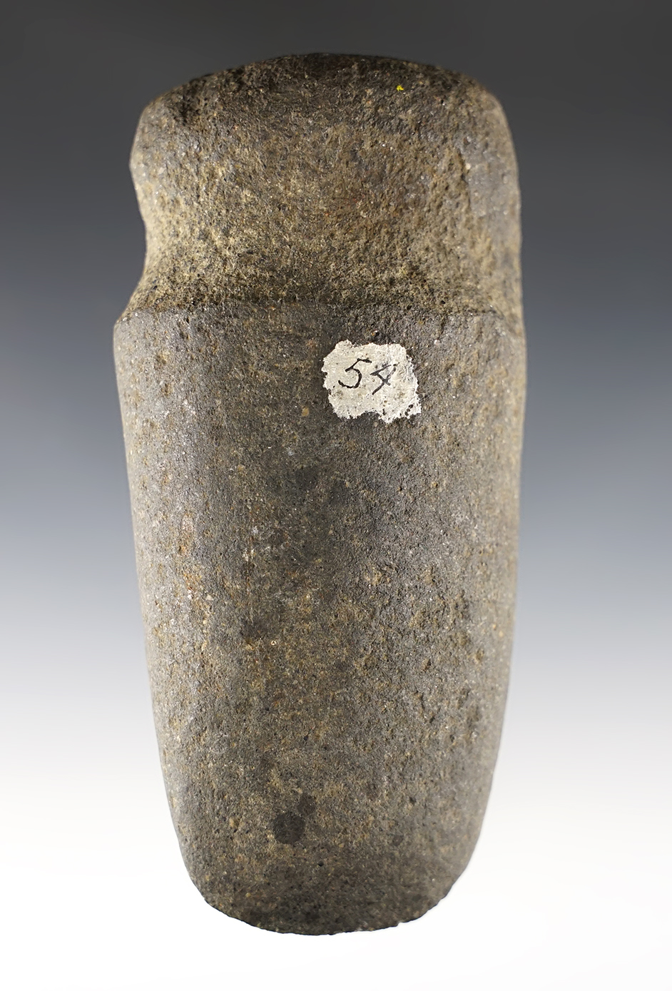 4 3/4" long Hardstone 3/4 Groove Axe found in Lawrence Co., Ohio at the Goldcamp Site.