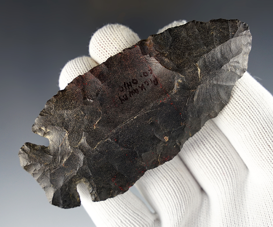 4" Dovetail made from well patinated Coshocton Flint. Found in Pickaway Co., Ohio.