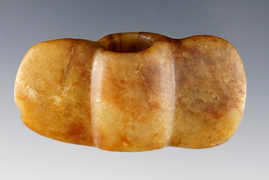 2 3/8" x 1 1/4" Miniature Wing Bannerstone from Ferruginous Quartz. Franklin Co., Ohio.