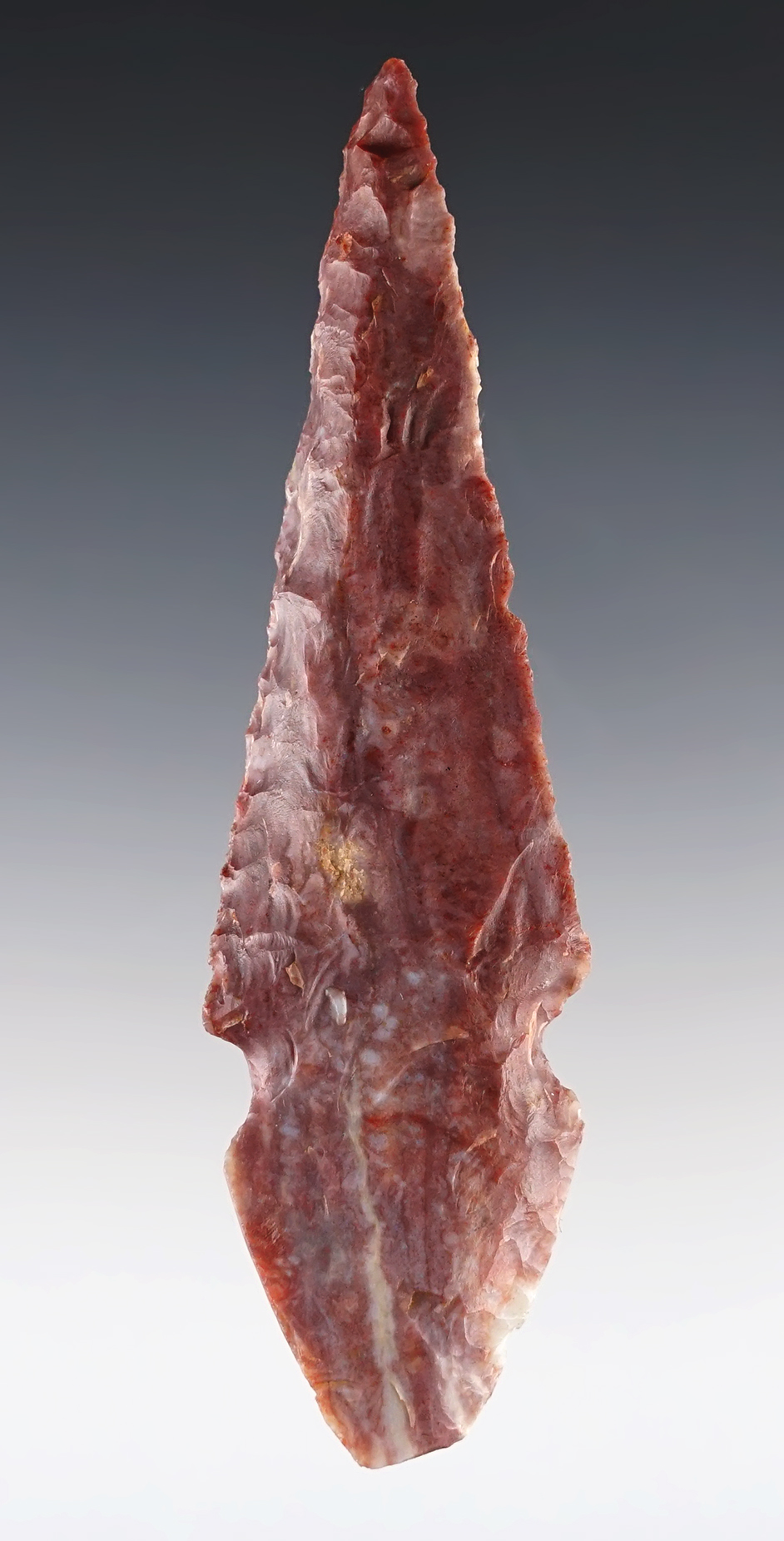 4" Neosho Knife made from Alibates Flint. Palo Duro Canyon, Amarillo, Texas. From the collection of Bill Dickey of Nashville, Tennessee & Montrose, Colorado. Bill was a close friend of Charlie Long and Gregory Perino.
