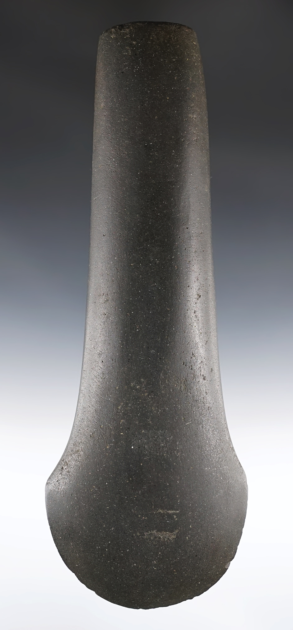 8 1/8" Black Diorite Hardstone Spud. Found in Licking Co., Ohio.