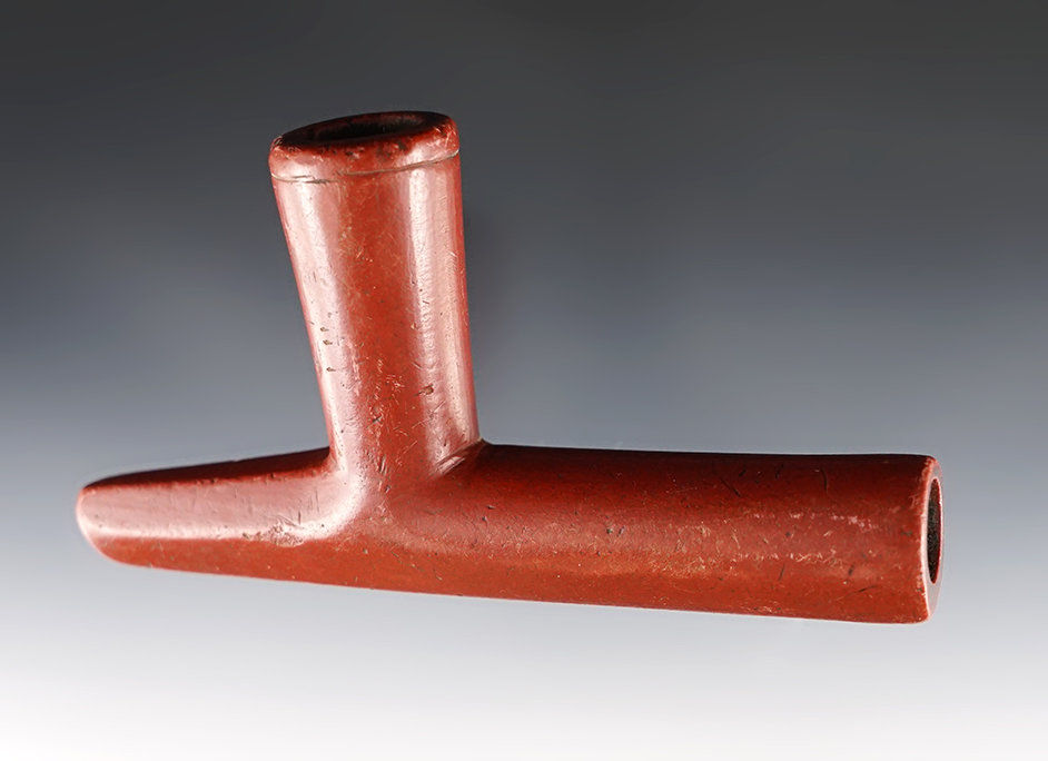 4 3/4" Historic Catlinite Pipe found in the Sand Hill Region of Nebraska.