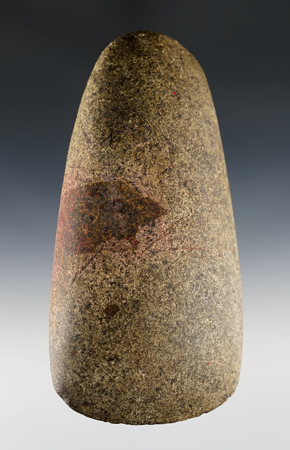 6 1/8" long x 3" wide Adze made from Hardstone. Found in Pickaway Co., Ohio.