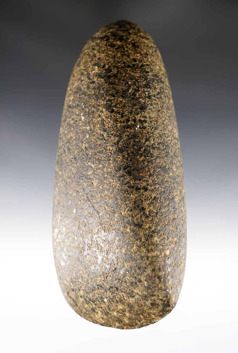 6 3/4" Hardstone Celt found close to Angel Mounds, Evansville, Vanderburgh Co., Indiana.