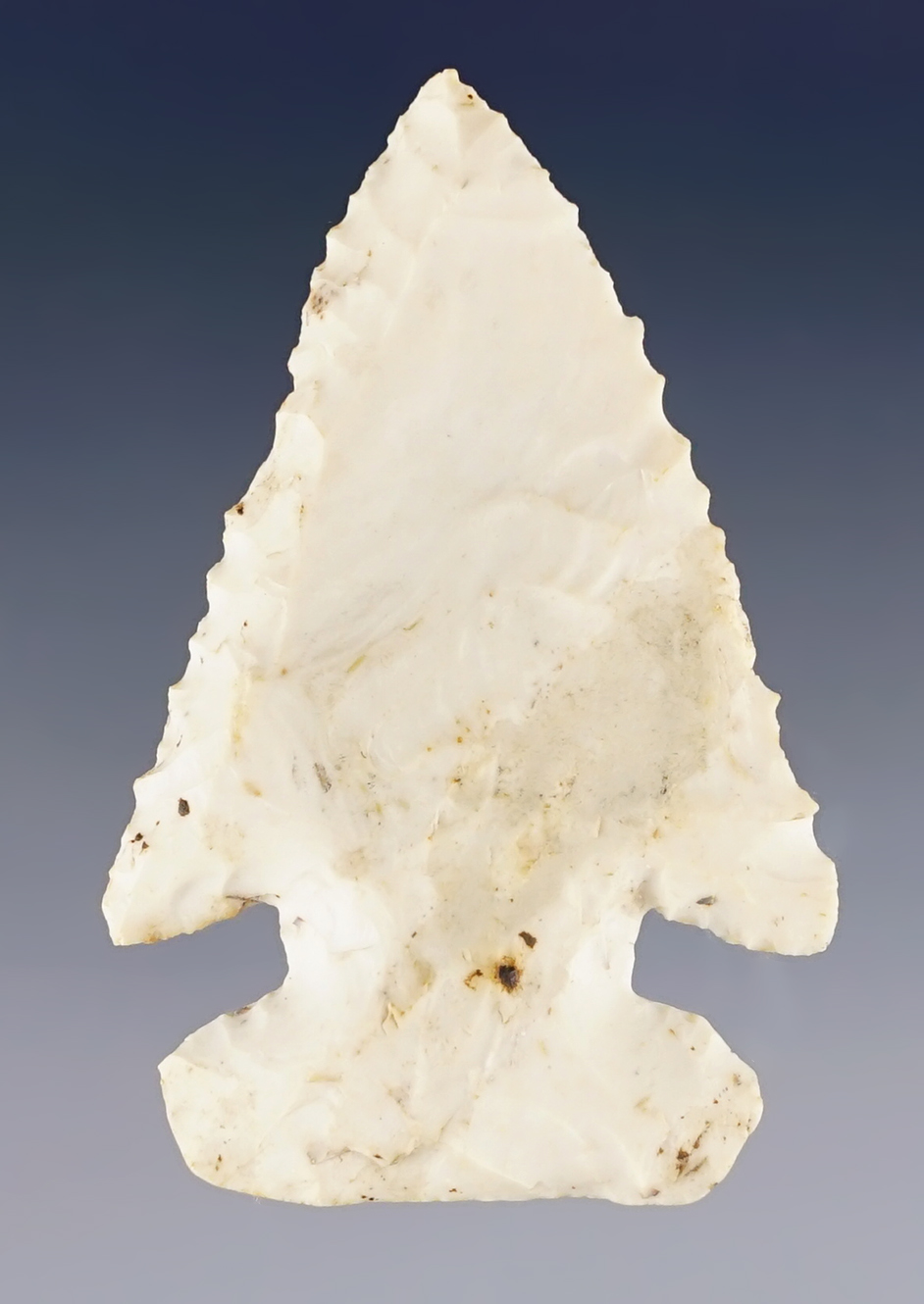 3 1/16"  Archaic Thebes E-Notch Bevel. Recovered in Lewis Co., Missouri.