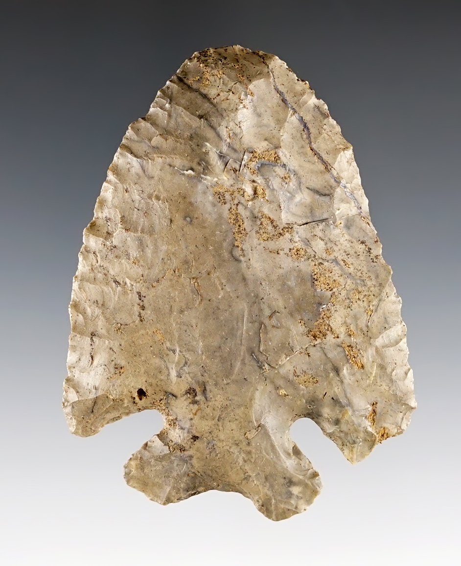 2 11/16" Thebes with a well styled base. Found in Fairfield Co., Ohio.