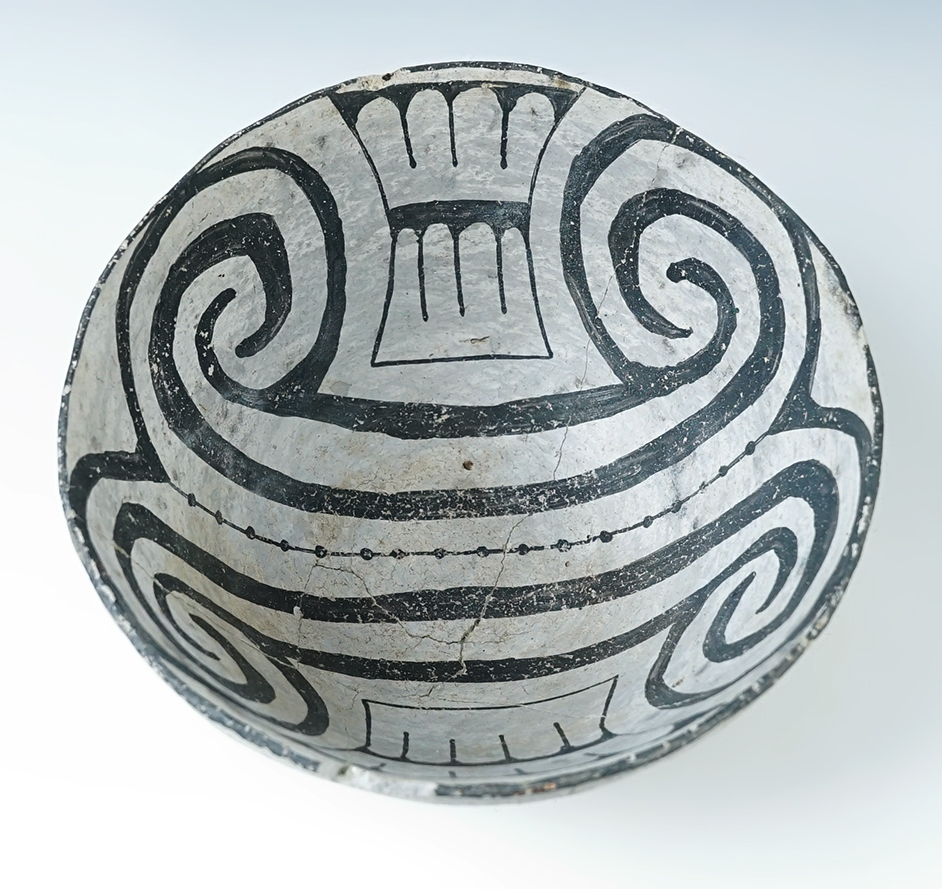 6 1/4" wide by 3 1/4" Anasazi thin walled Pottery Bowl. Found in New Mexico.