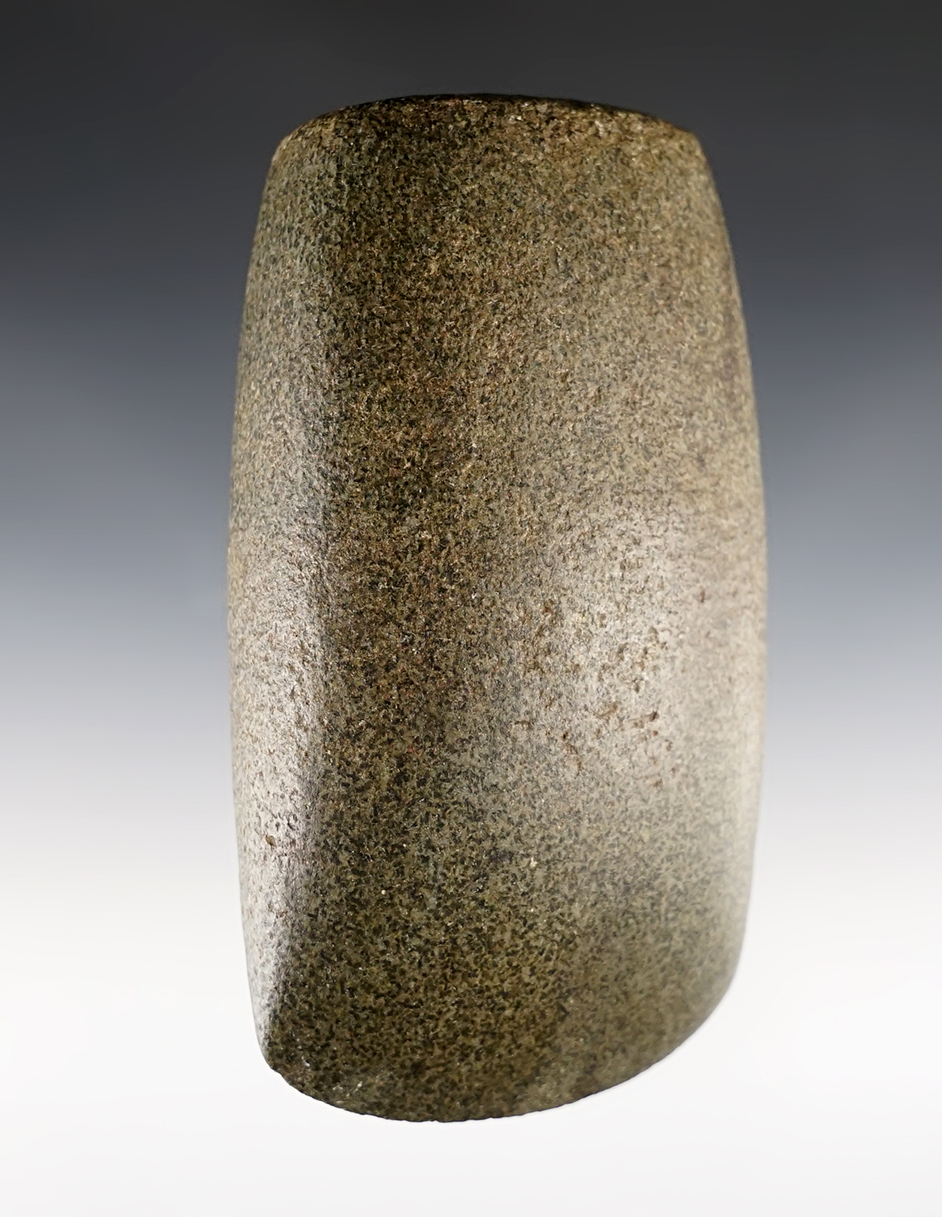 4 1/2" well defined Celt. Made from Hardstone. Found in Knox Co., Ohio. Ex. Bob Champion.