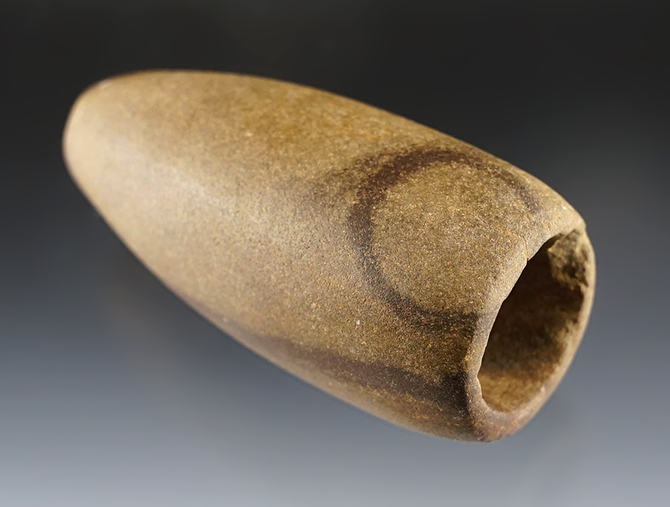Fine 3 5/16" Tube Pipe found in Hamilton Co., Ohio. Well polished surface.