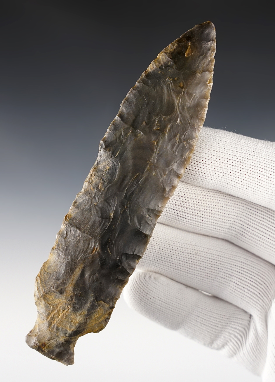 5" Benton made from beautiful Wayne Co. Blue Chert. Recovered in Green Co., Kentucky.