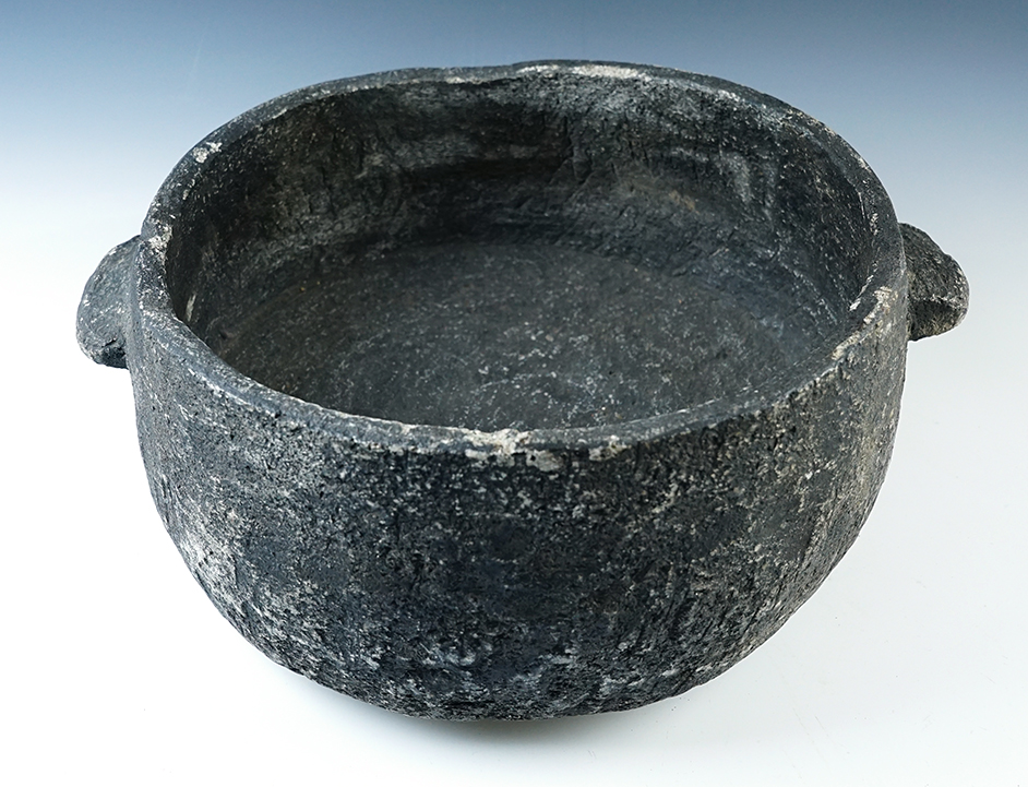 PICK UP ONLY! Huge 15 1/2" wide by 6" tall Steatite Stone Bowl with handles.