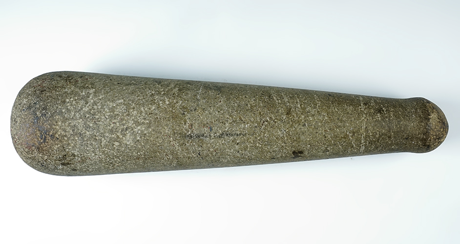 15 1/2" Roller Pestle found in Monterey Co., California. Made from Hardstone that shows excellent age.