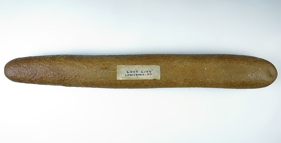 23" Roller Pestle found in Lost City, Lewisburg, Logan Co., Kentucky. Ex. Col.Vietzen.