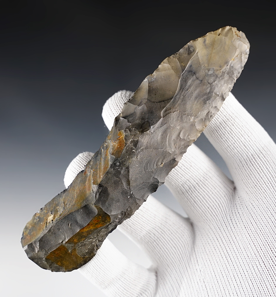 Well made 5 1/4" Paleo Knife found in Fairfield Co., Ohio. Made from Coshocton Flint.