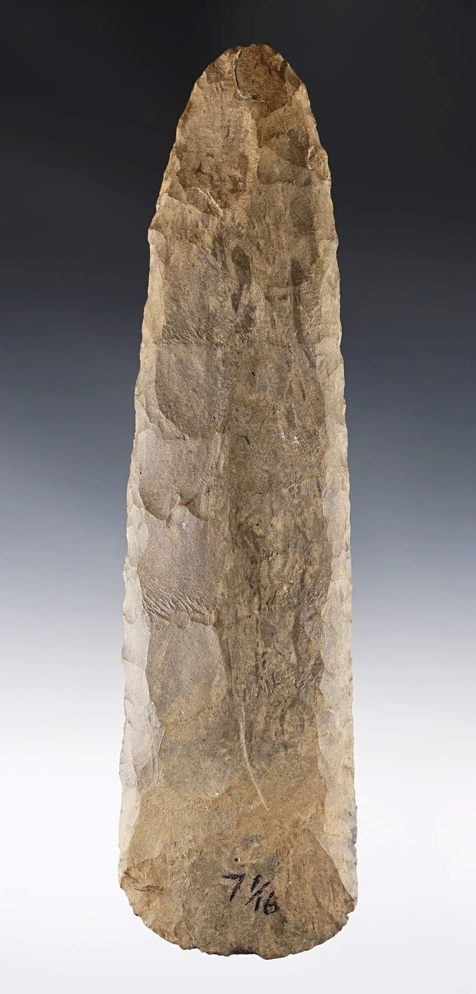 7 1/16" Adze made from brown Dover Chert. Found in Tennessee. Comes with Davis G-9 COA.
